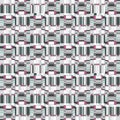 Abstract ruffle geometric seamless pattern. Pixel blink texture