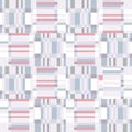 Abstract ruffle geometric seamless pattern. Pixel blink texture