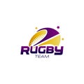 Abstract Rugby Team Logo Symbol Concept