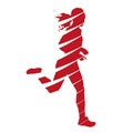 Abstract running woman