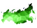 Abstract Russia map consists of polygon of different shades of g