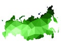 Abstract Russia map consists of polygon of different shades of g Royalty Free Stock Photo