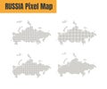 Abstract Russia Map with Dot Pixel Spot Modern Concept Design Isolated on White Background Vector illustration Royalty Free Stock Photo