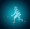 Abstract Sabre Fencer Royalty Free Stock Photo