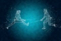 Abstract sabre fencers Royalty Free Stock Photo