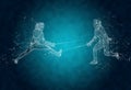 Abstract sabre fencers Royalty Free Stock Photo