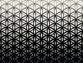 Abstract sacred geometry black and white gradient flower of life halftone pattern Royalty Free Stock Photo