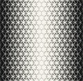 Abstract sacred geometry black and white gradient flower of life halftone pattern Royalty Free Stock Photo