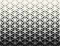 Abstract sacred geometry black and white gradient flower of life halftone pattern Royalty Free Stock Photo