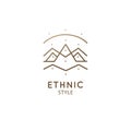 Abstract sacred symbol of mountain, pyramides logo