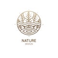 Abstract sacred symbol of nature logo