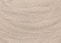 Abstract sand texture close up, summer concept. Wavy beige sand, top view. Sandy beach background.