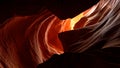 Lights and sandstone, Upper Antelope Canyon, Arizona Royalty Free Stock Photo