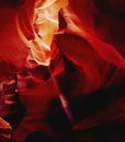 Abstract sandstone textures in Upper Antelope Canyon, Arizona Royalty Free Stock Photo