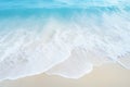 An abstract sandy beach, where the light blue waters intertwine with sunlit sands a stunning summer vacation background concept