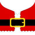 Abstract Santa Claus Costume And Belt Red And White