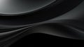 Abstract satin black grey waves design with smooth curves and soft shadows on clean modern background