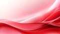 Abstract satin strawberry pink waves design with smooth curves and soft shadows on clean modern background