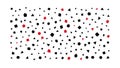 Abstract Scatter of Black Dots and Shapes Vector Pattern, vector design Generative AI Royalty Free Stock Photo