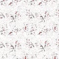 Abstract scattered floral dot white background.