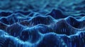 Abstract scene of binary code creating a digital landscape, symbolizing data exploration and information mapping. Data Royalty Free Stock Photo