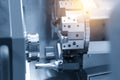 Abstract scene of CNC lathe machine Royalty Free Stock Photo