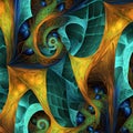 abstract scene of fractal patterns found in nature