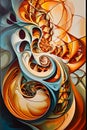 abstract scene of fractal patterns found in nature