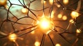 An abstract scene of a neural network visualized as interconnected nodes and pathways, Generative AI