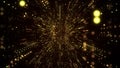 Abstract sci-fi tunnel. Digital database cyberspace. Decoding algorithms hacked software in funnel. Wormhole with cyber security Royalty Free Stock Photo