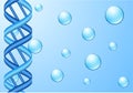 Abstract Science Background With DNA Strands and Molecules. Vector Eps 10