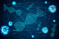 Abstract science concept DNA digital link hi tech
