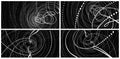 Abstract science or technology background. Array with dynamic particles. Swirl with connected dots and light effect. 3d grid Royalty Free Stock Photo