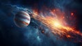 Abstract Scientific Background: Planetary Spacecraft And Giant Planet Wallpapers