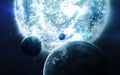 Abstract scientific background - planets in space, nebula and stars. Elements of this image furnished by NASA nasa. gov