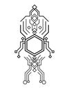 Abstract scifi geometric symbol