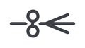 Abstract scissors cutting tool icon , vector design Generative AI Royalty Free Stock Photo