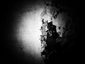 Abstract scratch grunge concrete wall texture. Black and white, so contrast and grainy