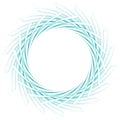 Abstract scratchy turquoise logo on white