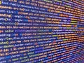 Abstract screen of software v. Selective focus. Programming of Internet website. Computer science lesson. Background of software Royalty Free Stock Photo