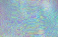 Abstract screen of test television digital glitch in the holographic colors. TV noise. Pixel mosaic background