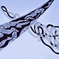 Abstract Scribble. Blue Scribble Pencil. Clouds Royalty Free Stock Photo