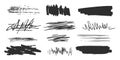Abstract Scribble And Brush Stroke Set. Creative Expression And Design Elements Collection. Isolated Vector Illustration Royalty Free Stock Photo