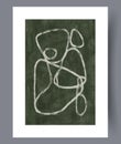 Abstract scribble chaotic postmodernism wall art print