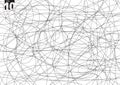 Abstract scribble creative tangle on white background. Hand drawn scrawl sketch chaos doodle pattern Royalty Free Stock Photo