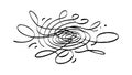 Abstract Scribble Sketch Lines Pattern, vector design Generative AI Royalty Free Stock Photo