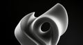 Abstract sculpture featuring smooth, curved forms in a continuous loop. The