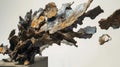 Abstract sculpture fragmentation art gallery sculpture modern environment close-up viewpoint creative concept