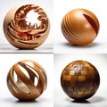 abstract sculpture made of wood