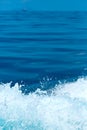 Abstract sea background with copy space, Blue ocean water with ripple waves, moving on the sea with splash water, on summer sunny Royalty Free Stock Photo